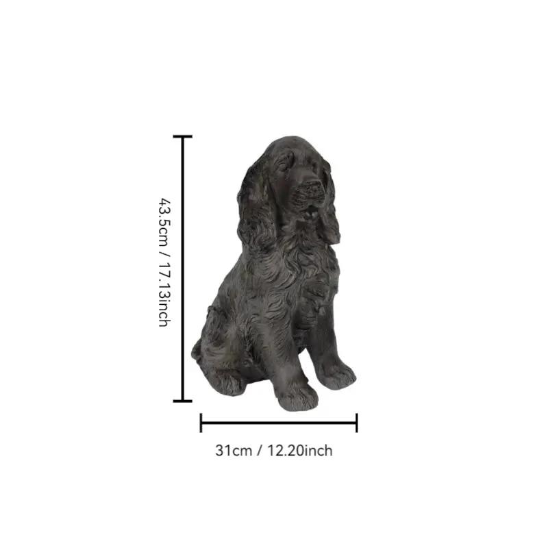 20'' Antique Finish Realistic Sitting Cocker Spaniel Dog Statue by HouseOfZazla