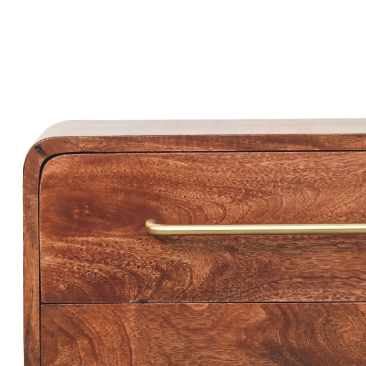 Solid Wood 3-Drawer Rounded Chest by HouseOfZazla