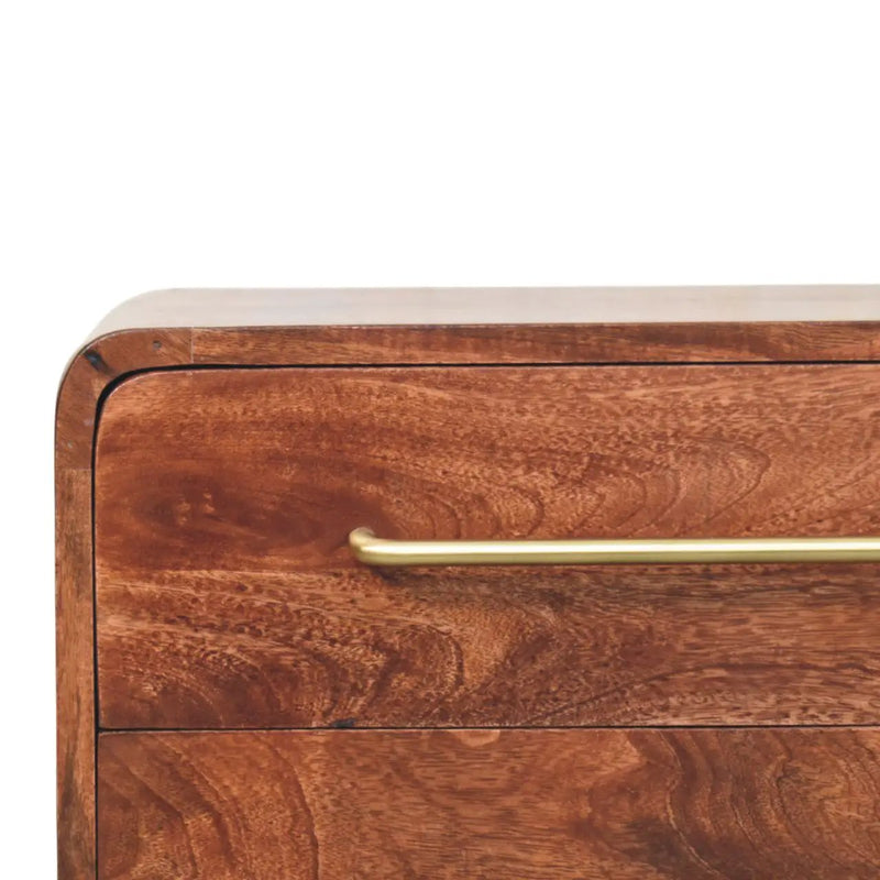 Solid Wood 3-Drawer Rounded Chest by HouseOfZazla