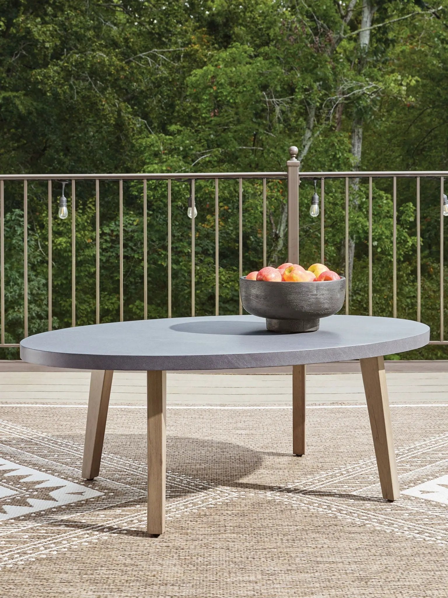 Harmony Headlands - Oval Cocktail Table - Natural / Gray by Unique Piece Furniture