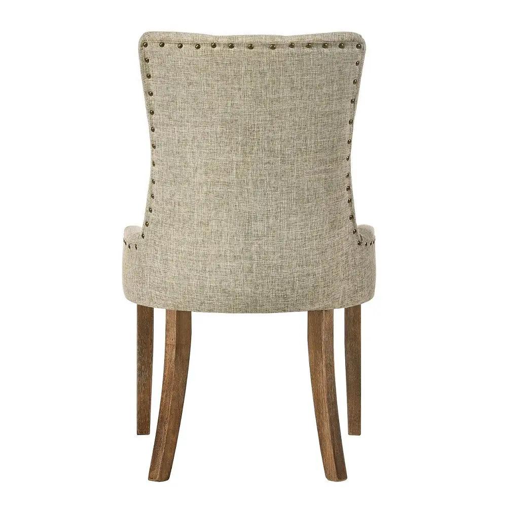 Yotam - Side Chair (Set of 2) - Beige Fabric & Salvaged Oak by Unique Piece Furniture