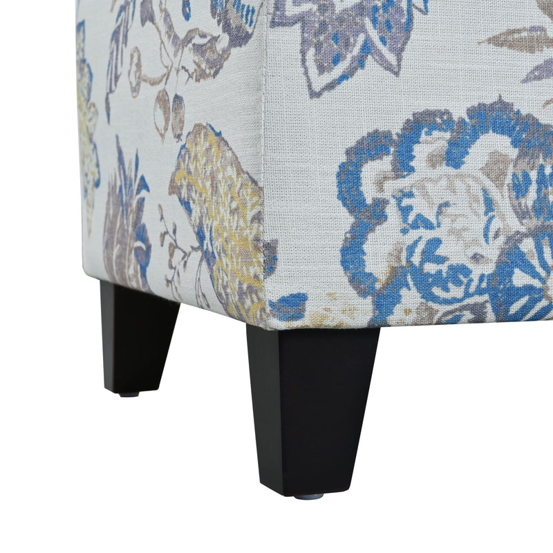 Luxury Storage Ottoman With Floral Patterned Fabric by HouseOfZazla