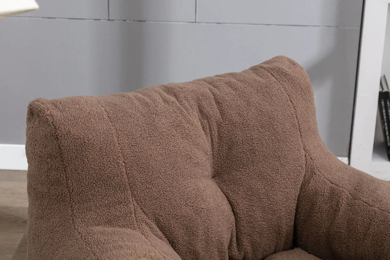 Soft Teddy Fabric Tufted Foam Bean Bag Chair With Teddy Fabric by Unique Piece Furniture