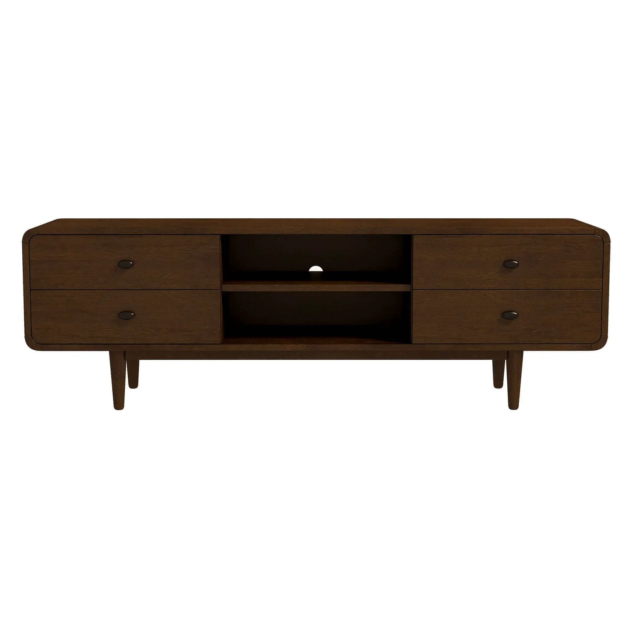 Alexa - TV Stand - Dark Brown / Wood by HouseOfZazla