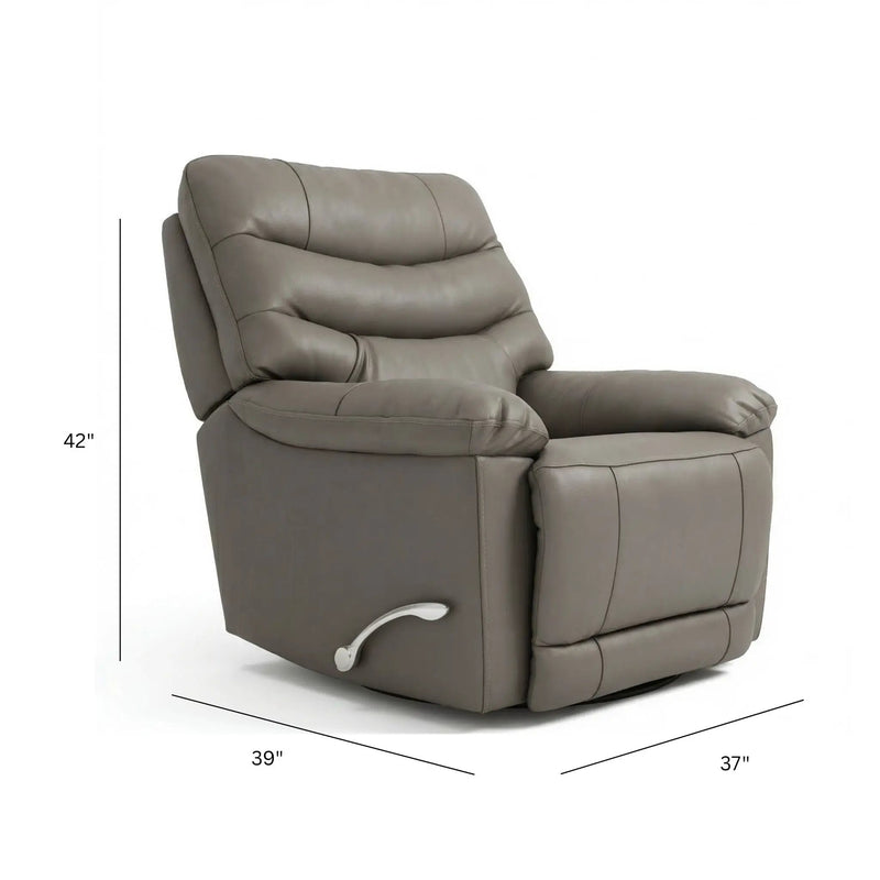 Oslo Antelope - Swivel Glider Recliner With Manual Footrest by Unique Piece Furniture