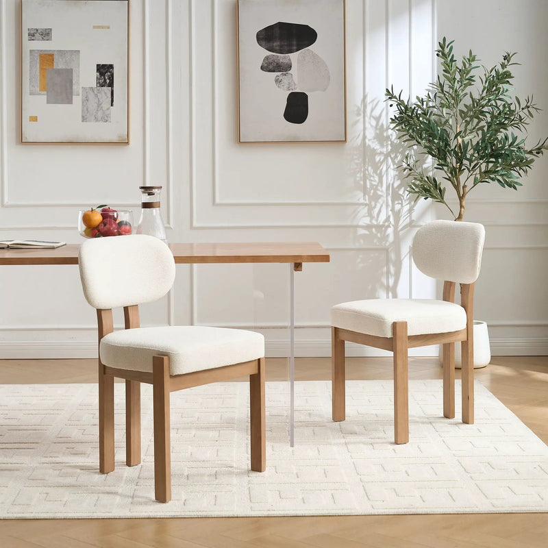 Dining Chairs With Ergonomic Backrest And Adjustable Feet (Set of 2) by HouseOfZazla