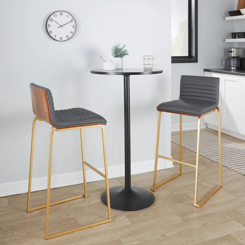 Mason Mara - Contemporary Versatile Desig Fixed Height Barstool (Set of 2) by Unique Piece Furniture