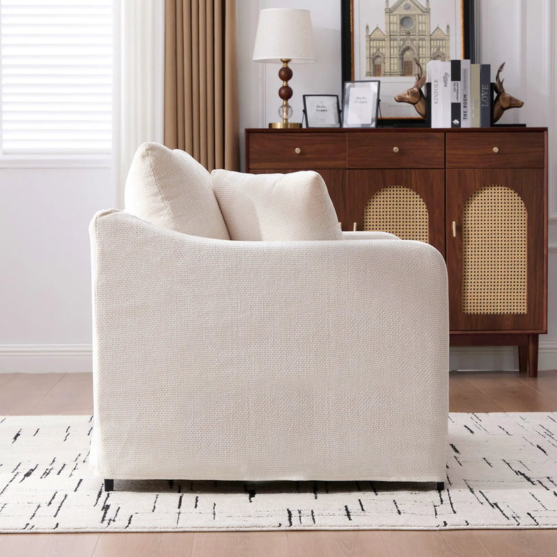 Farmhouse Accent Chair With 2 Bolster Pillows by Unique Piece Furniture