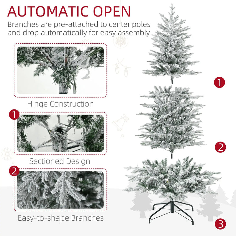 HOMCOM 6ft Tall Prelit Artificial Christmas Tree by HouseOfZazla