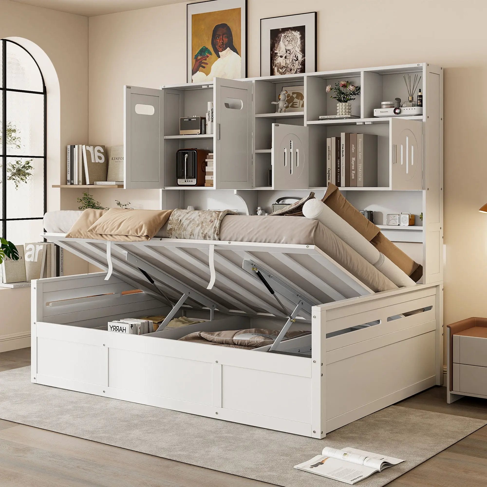 Daybed With All-In-One Cabinet And Shelf by Unique Piece Furniture