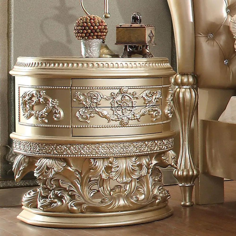 Vatican - Nightstand - Champagne Silver by Unique Piece Furniture