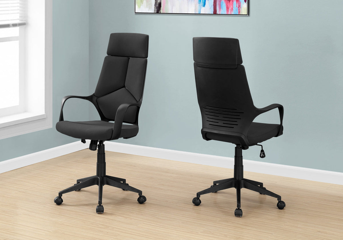 Ergonomic Office Swivel Chair with Adjustable Height and Armrests - Black or Gray, photo 8 of 8
