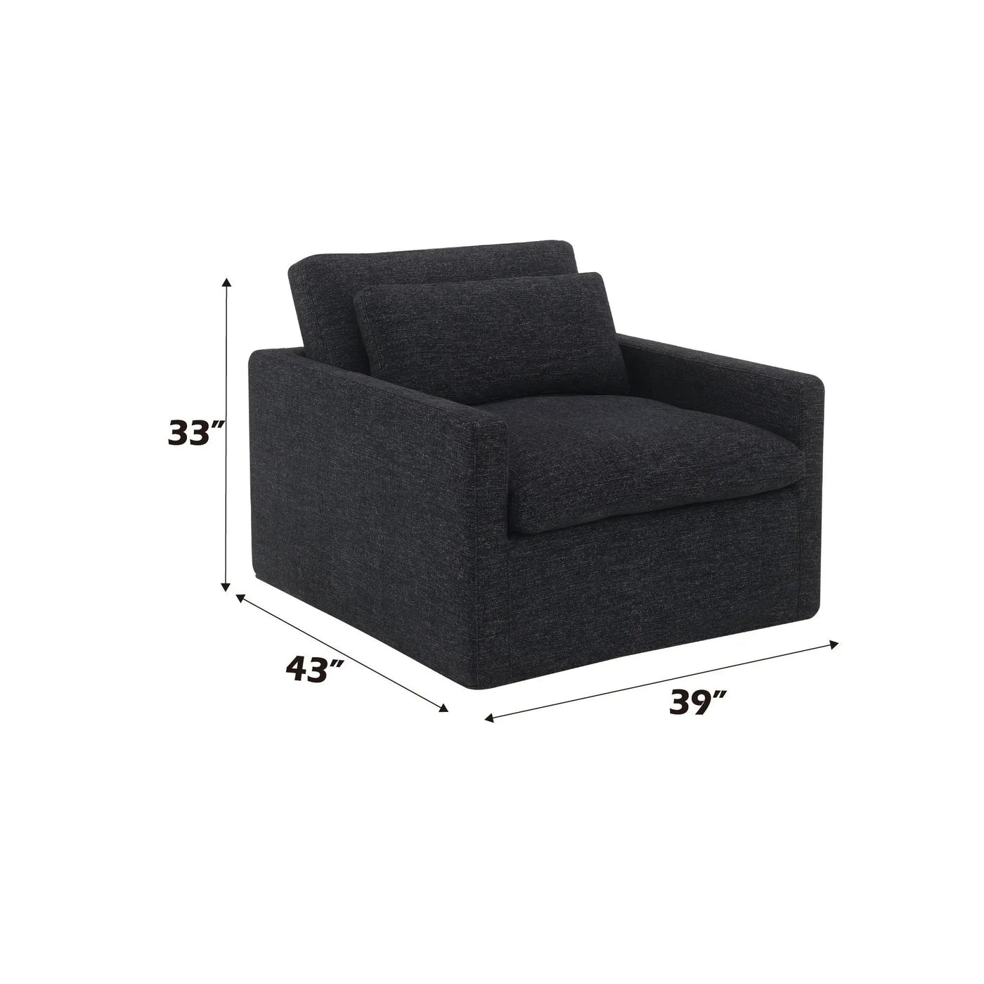 Naveen - Swivel Chair With 1 Toss Pillow by HouseOfZazla