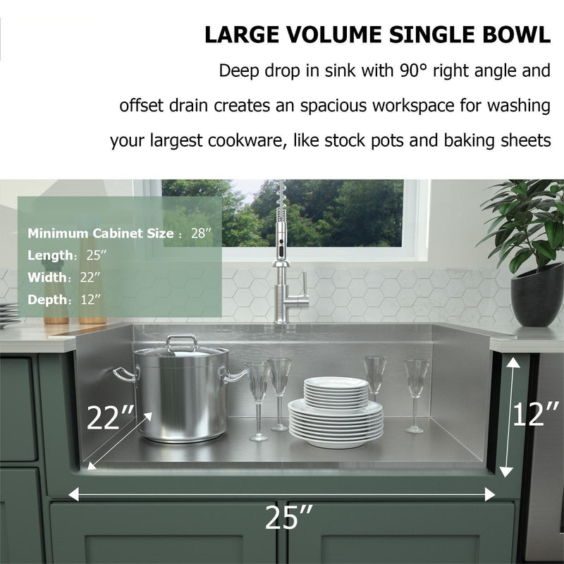 Stainless Steel Drop In Kitchen Sink, Topmount by HouseOfZazla