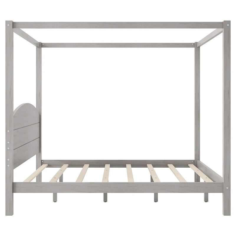 anopy Platform Bed With Headboard And Support Legs by HouseOfZazla