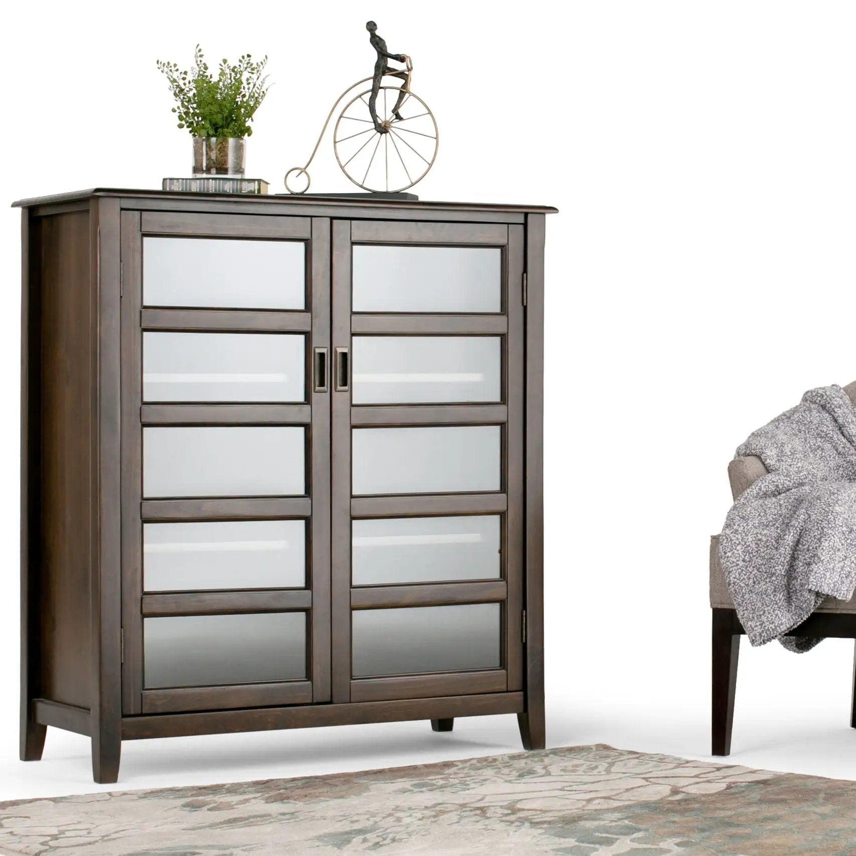 Burlington - Medium Storage Cabinet - Mahogany Brown by HouseOfZazla