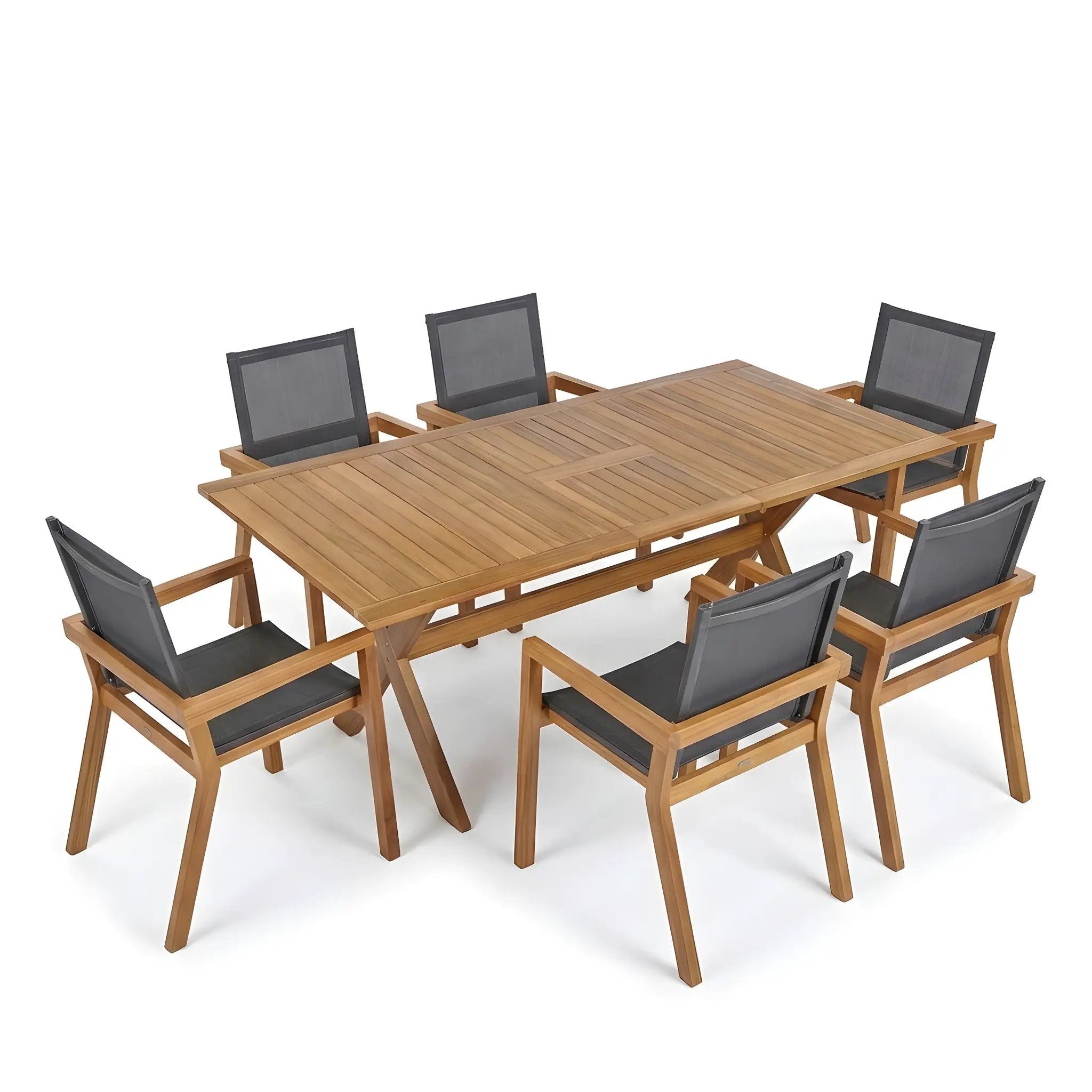 7-Piece Acacia Wood Outdoor Dining Set by HouseOfZazla