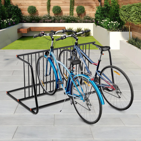 10-Bike Floor Rack with Double-Sided Storage - Metal, photo 2 of 10