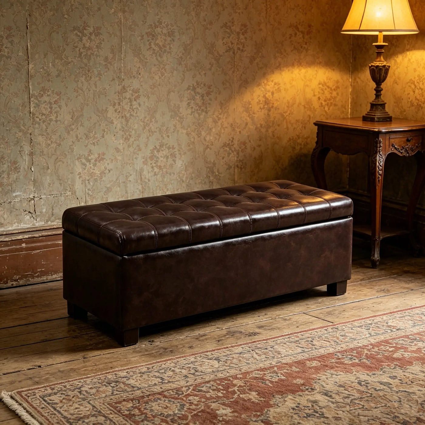 Elegant Tufted Storage Ottoman Bench by HouseOfZazla