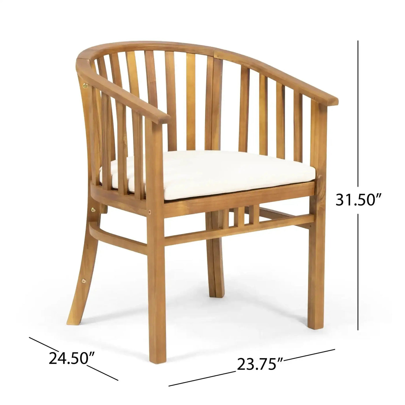 Outdoor Wooden Dining Chairs With Cushions (Set of 2) by HouseOfZazla