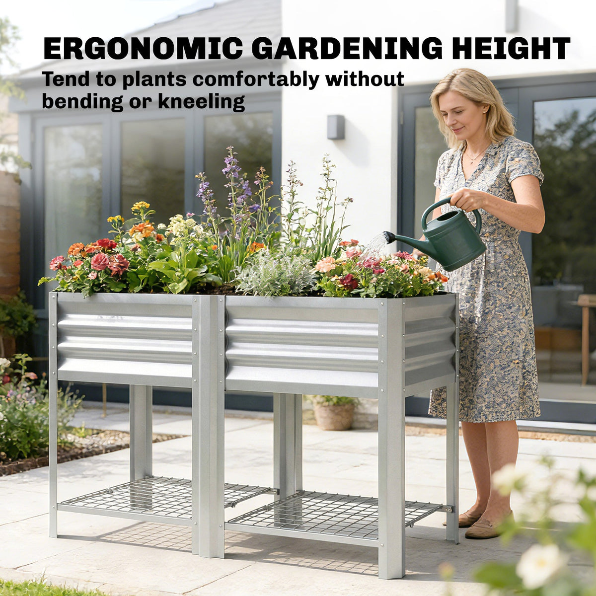 Outsunny Galvanized Steel Raised Garden Bed, photo 6 of 10