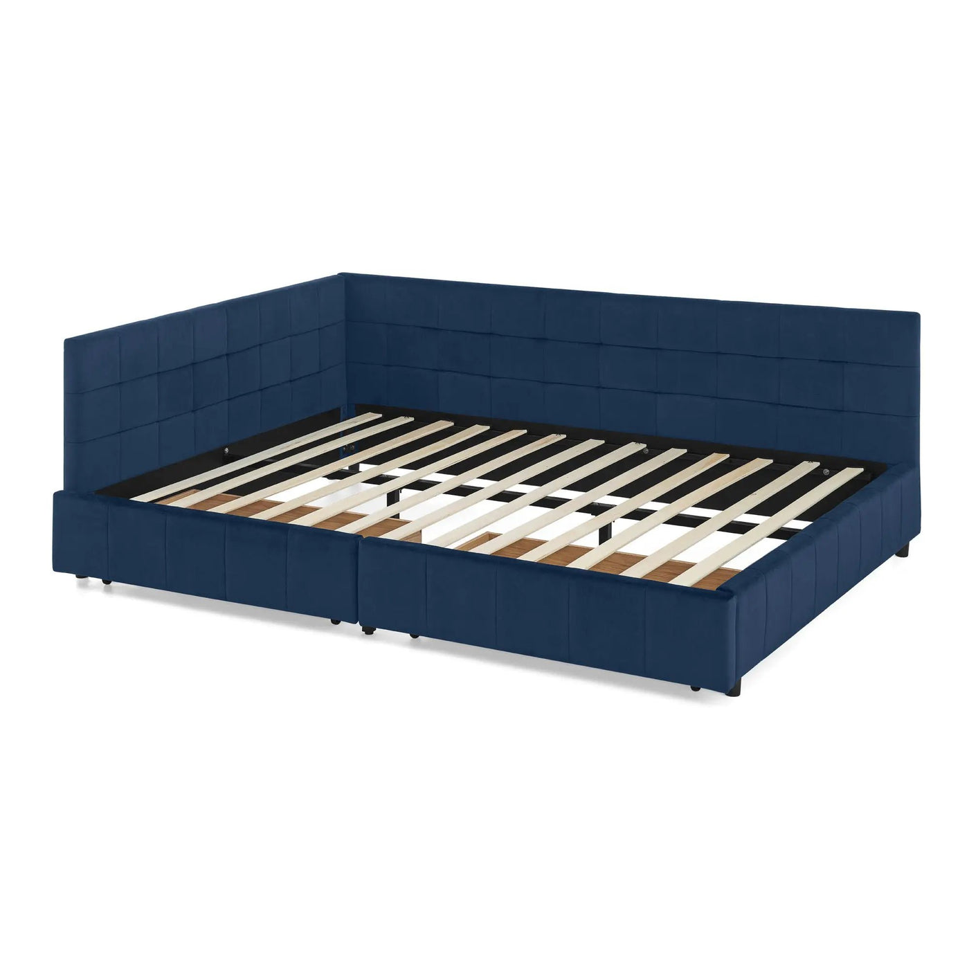 Upholstered Bed Frame With Tufted Backrest And Armrests by HouseOfZazla