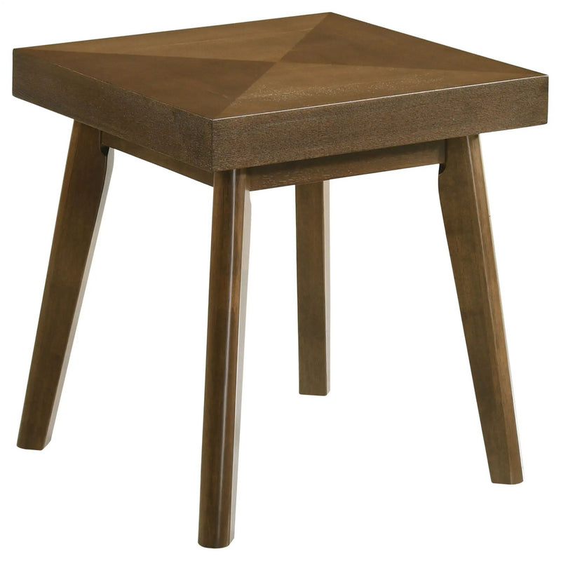 Westerly Square Wood Side End Table Walnut Brown by Unique Piece Furniture