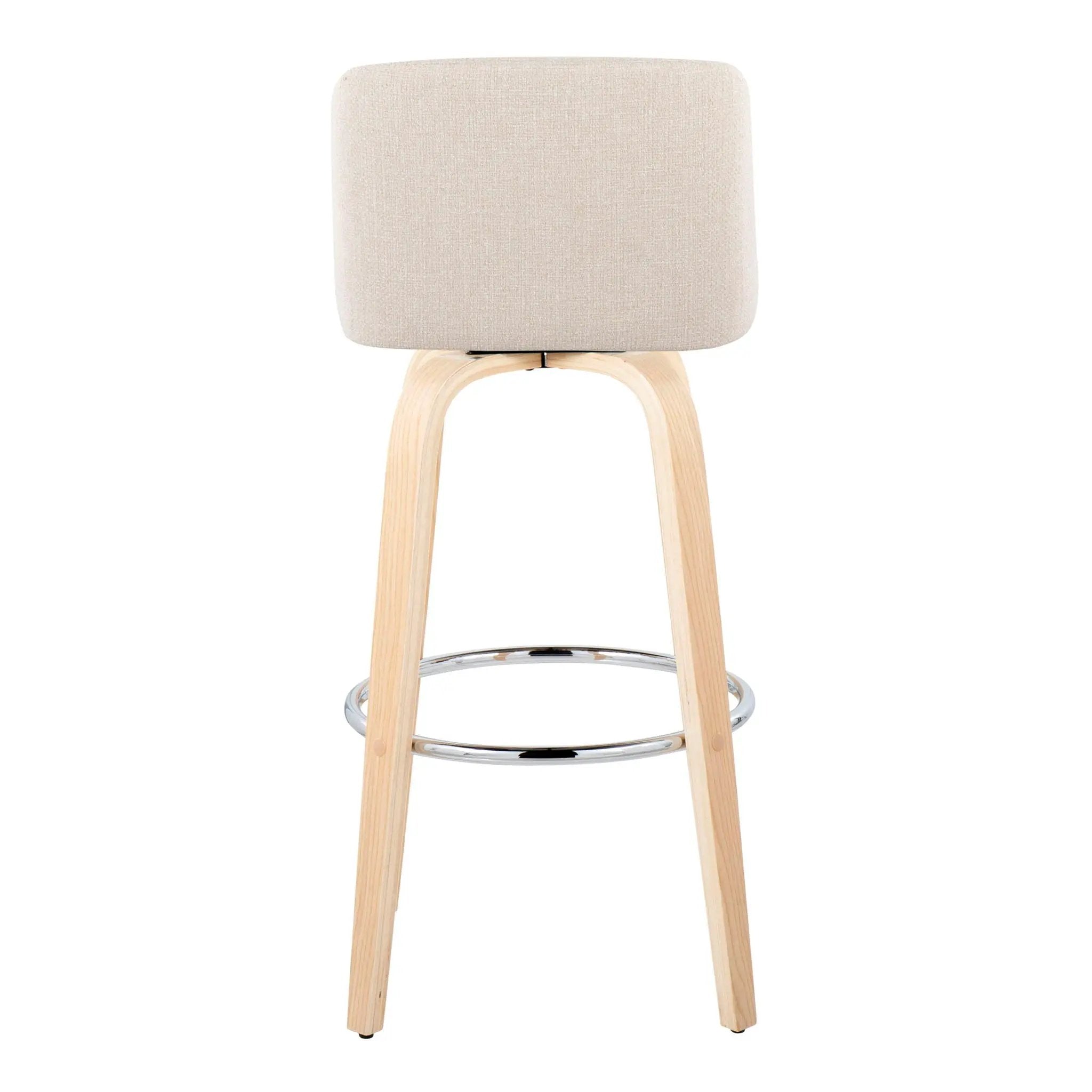 Toriano - Contemporary Fixed Height Barstool & Swivel With Round Footrest (Set of 2) by Unique Piece Furniture