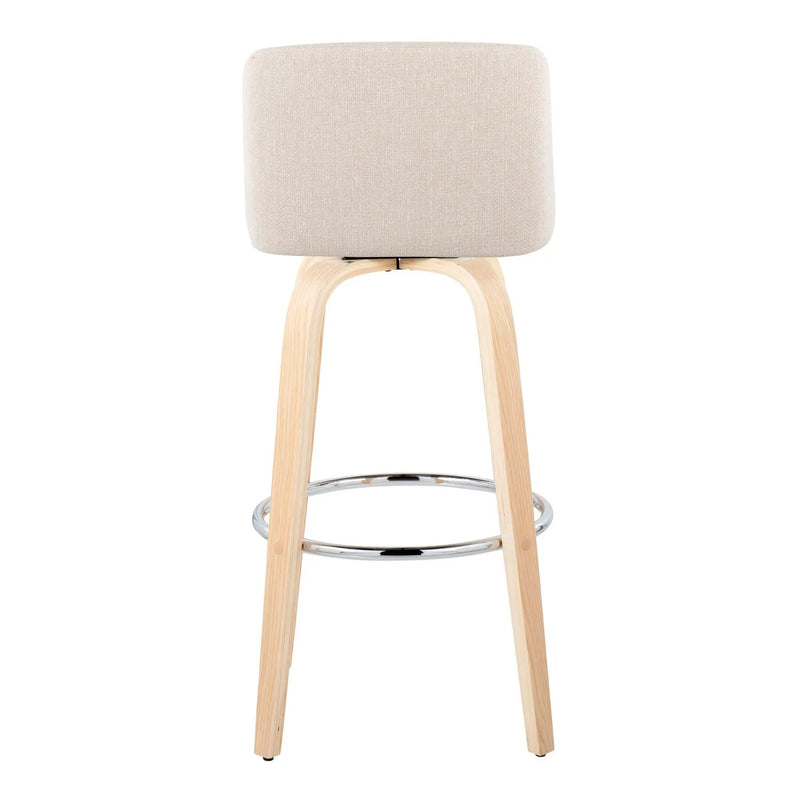 Toriano - Contemporary Fixed Height Barstool & Swivel With Round Footrest (Set of 2) by Unique Piece Furniture
