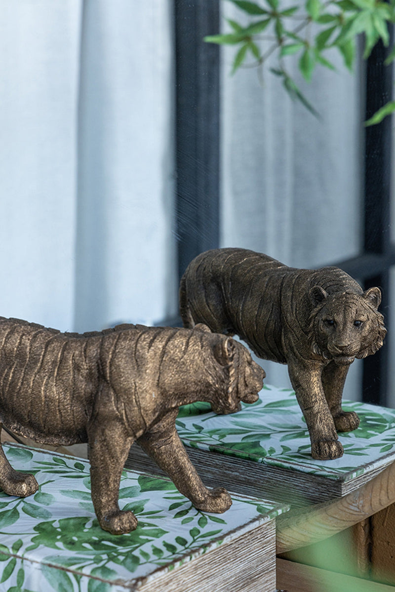 11.5" Tiger Statue Decor with Gleaming Coppery Finish, photo 8 of 9