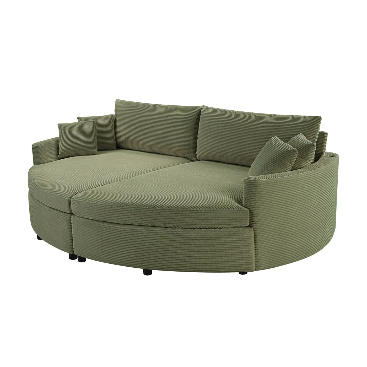 Oversized Double Chaise Lounge Sofa With USB Ports by HouseOfZazla