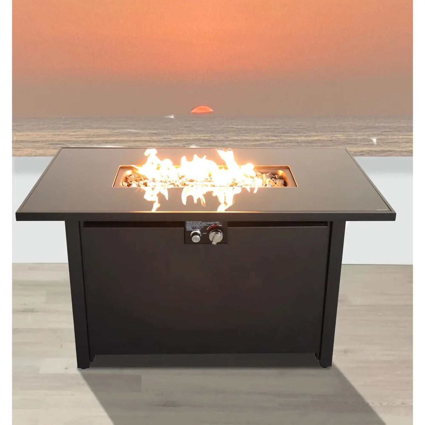 Rectangular Fire Pit With Frame Elegant Design by HouseOfZazla