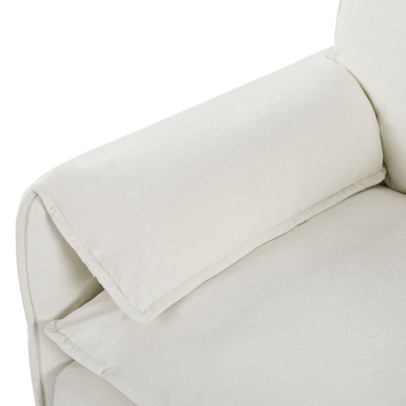 Modern Comfy Deep Seat Modular Sectional Sofa Cloud Couch With Ottoman