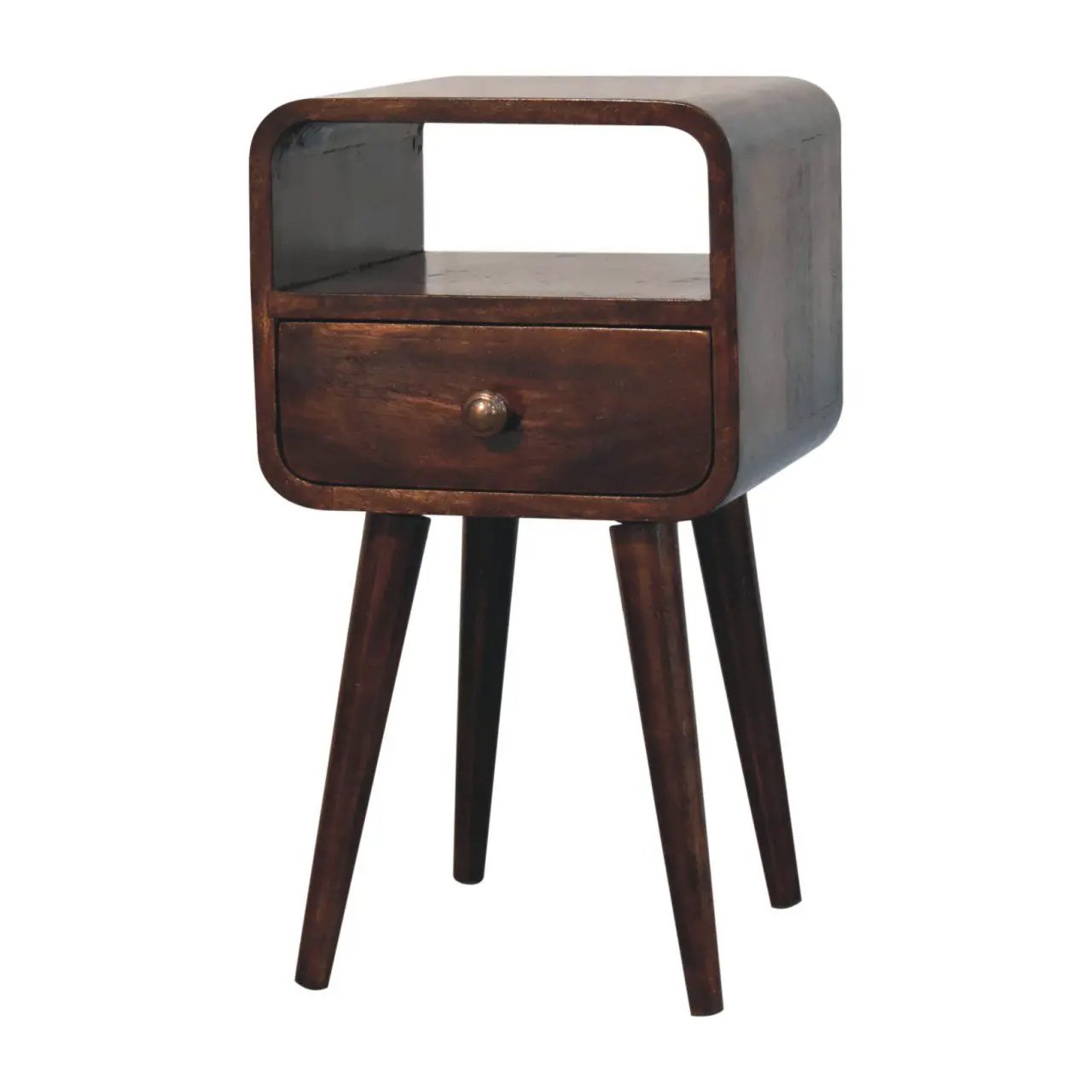 Mini Curve Open Bedside Nightstand by HouseOfZazla