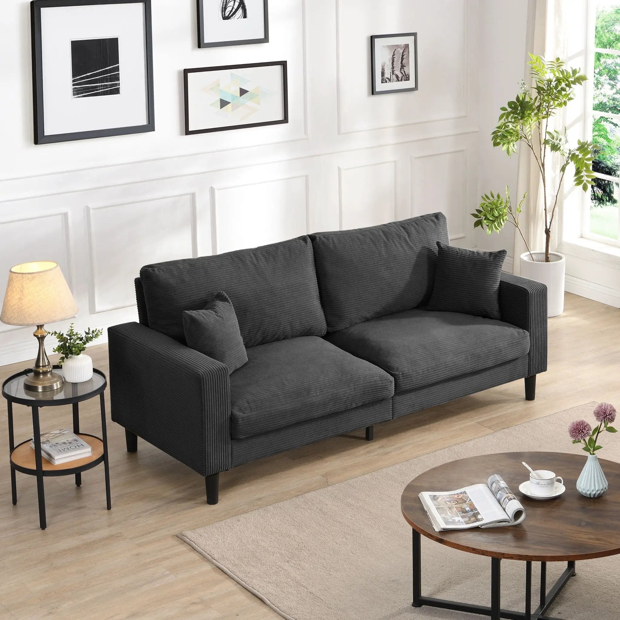 Modern Upholstered Resilience Three Seater Sofa by Unique Piece Furniture