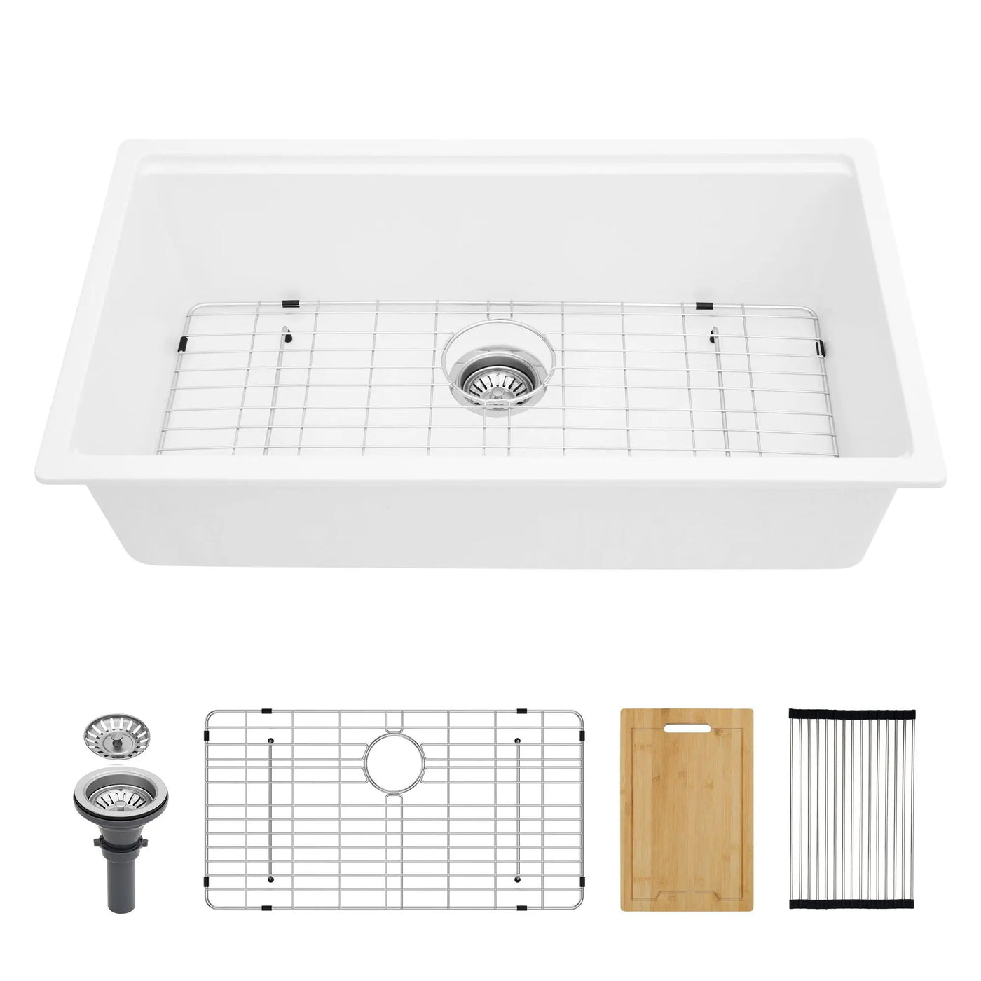 Quartz Kitchen Sink, Granite Composite Workstation Undermount by HouseOfZazla