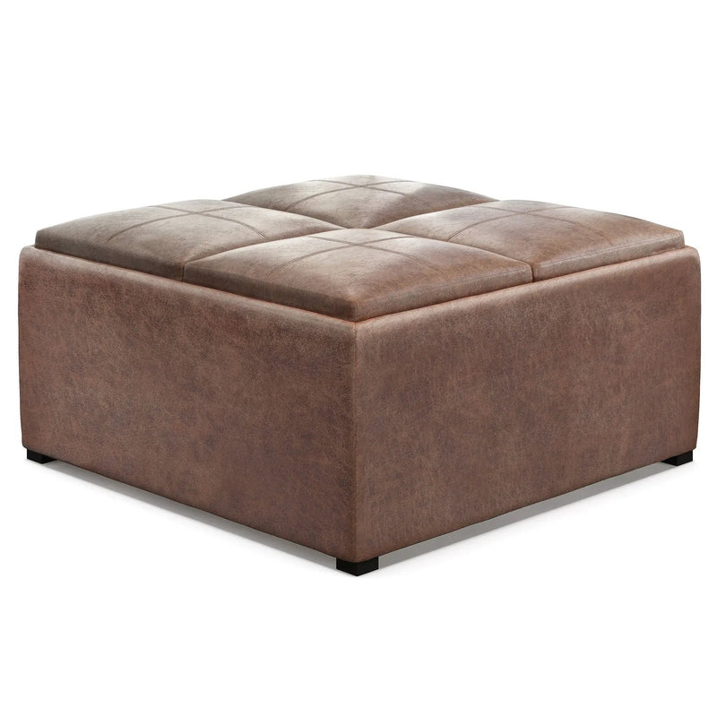 Avalon - Square Coffee Table, Storage Ottoman by Unique Piece Furniture