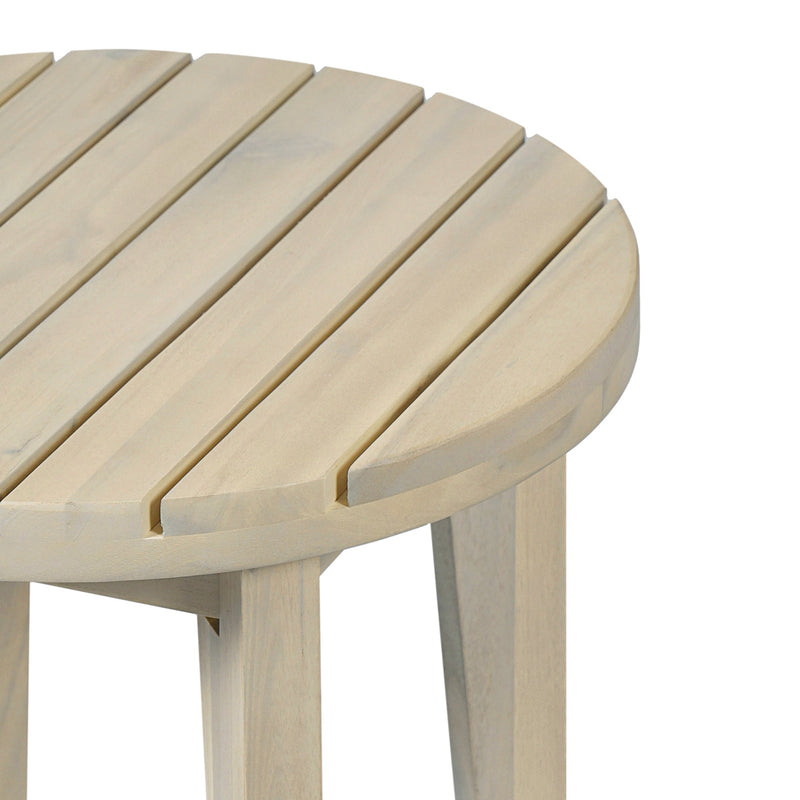 16" Square Acacia Wood Outdoor Side Table with Weather-Resistant Finish, photo 7 of 10