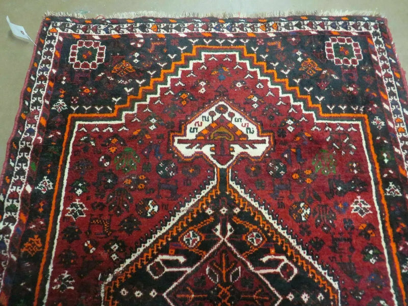 4' X 6' Antique Handmade Turkish Wool Veg Dyes Rug Organic Red Nice M10 by Jewel Rugs
