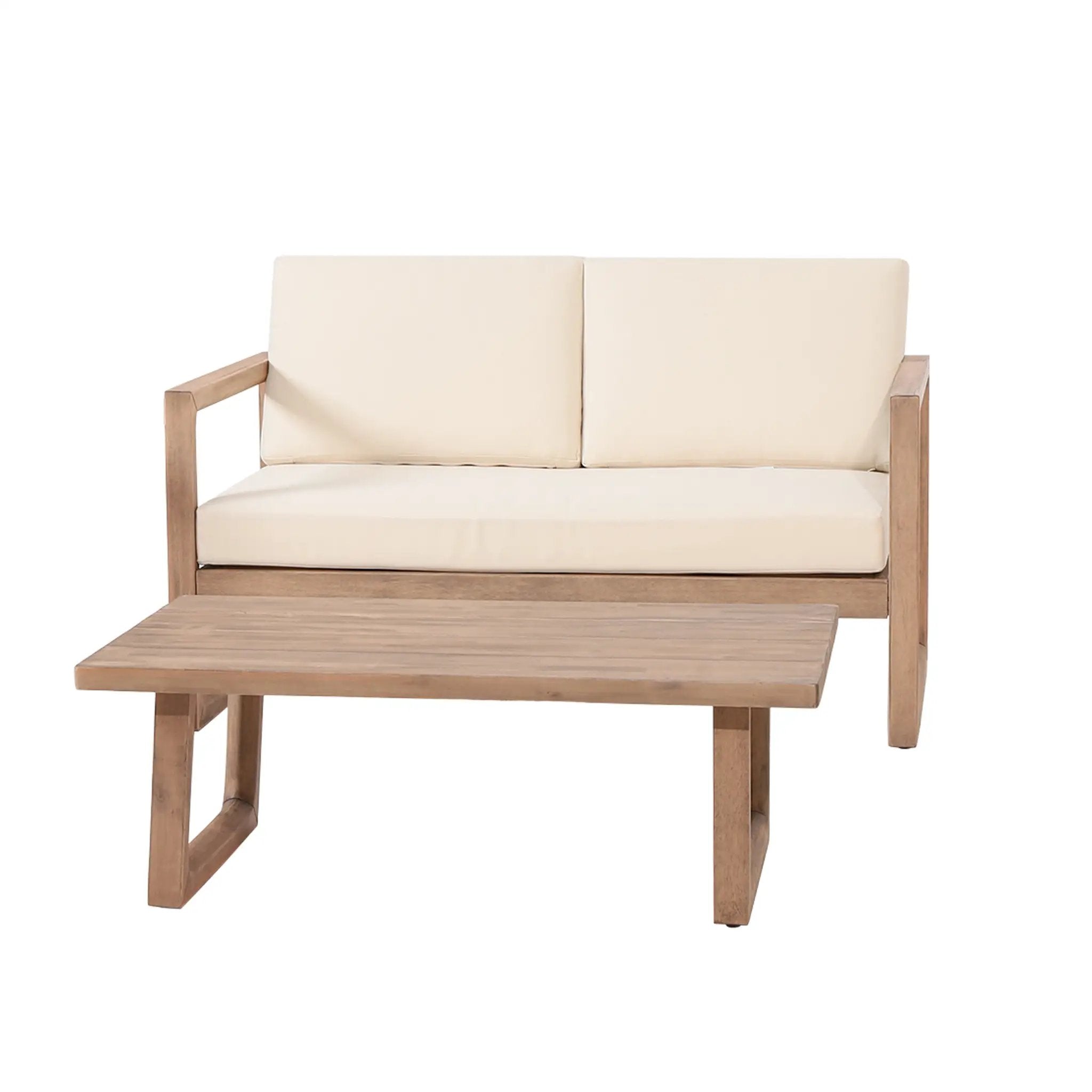 4-Pieces Acacia Wood Patio Furniture Set by HouseOfZazla