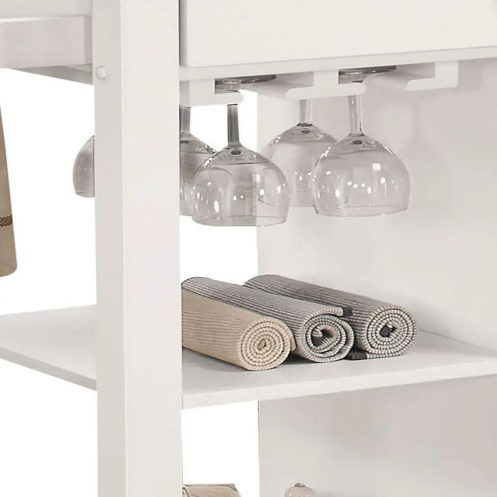 Ottawa - Kitchen Cart - Black Wooden Top & White by Unique Piece Furniture