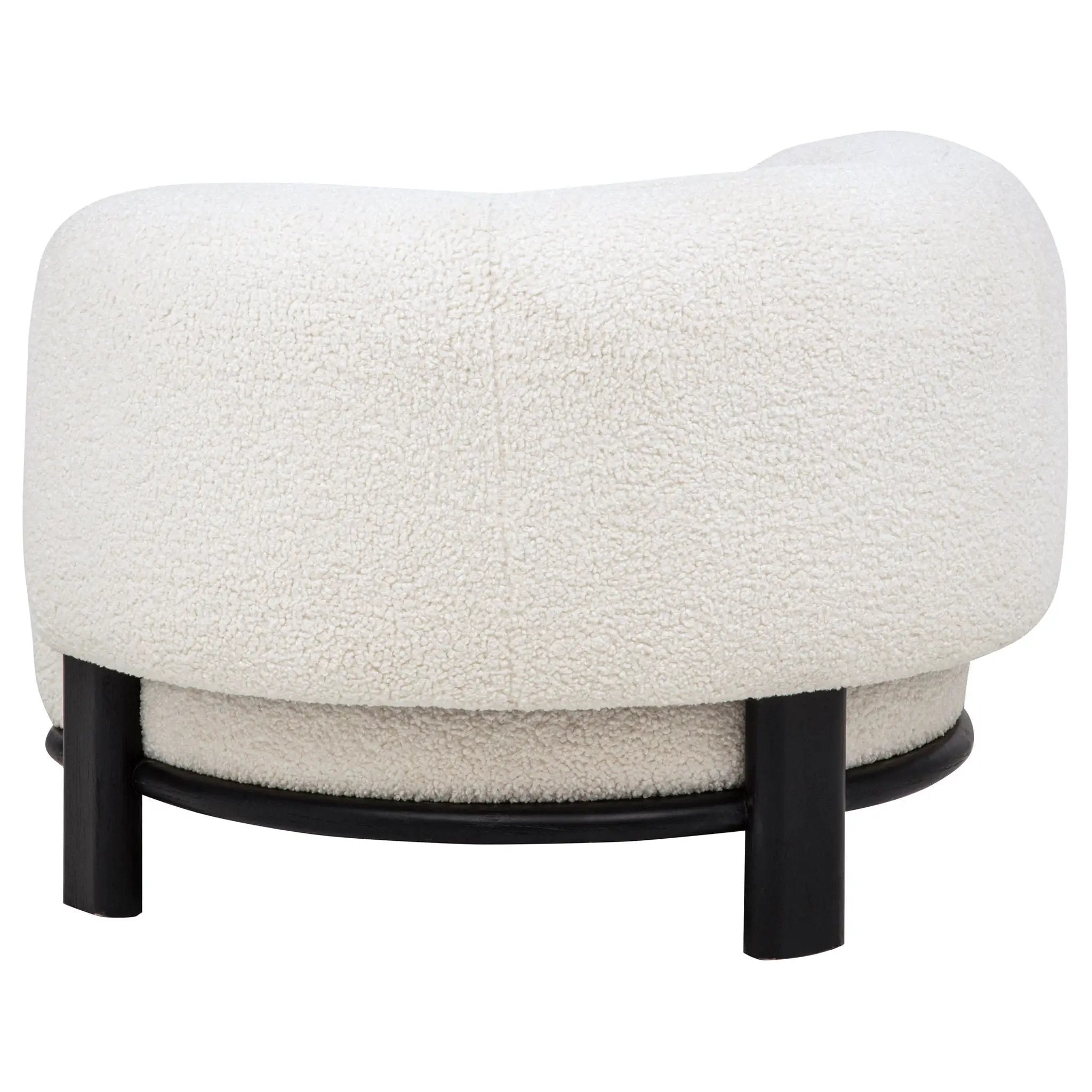Lawler Upholstered Barrel Back Accent Chair Ivory and Black by Unique Piece Furniture