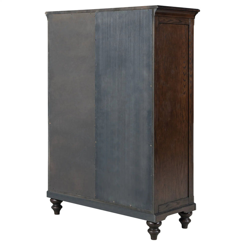 Andover 6-drawer Tempered Glass Door Chest Dark Oak by Unique Piece Furniture