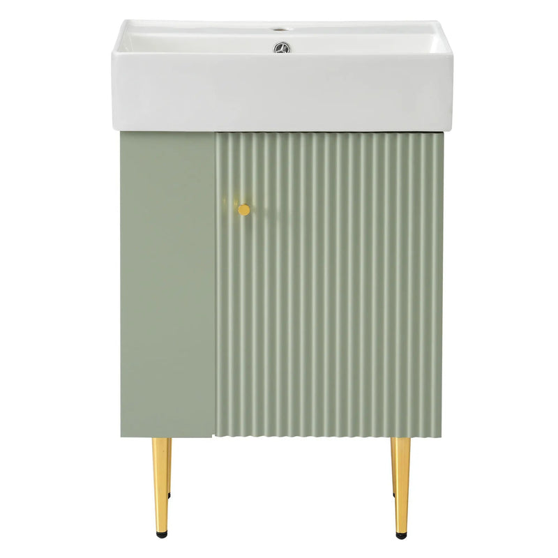 Bathroom Vanity, Combo Cabinet, Bathroom Storage Cabinet, Single Ceramic Sink by Unique Piece Furniture