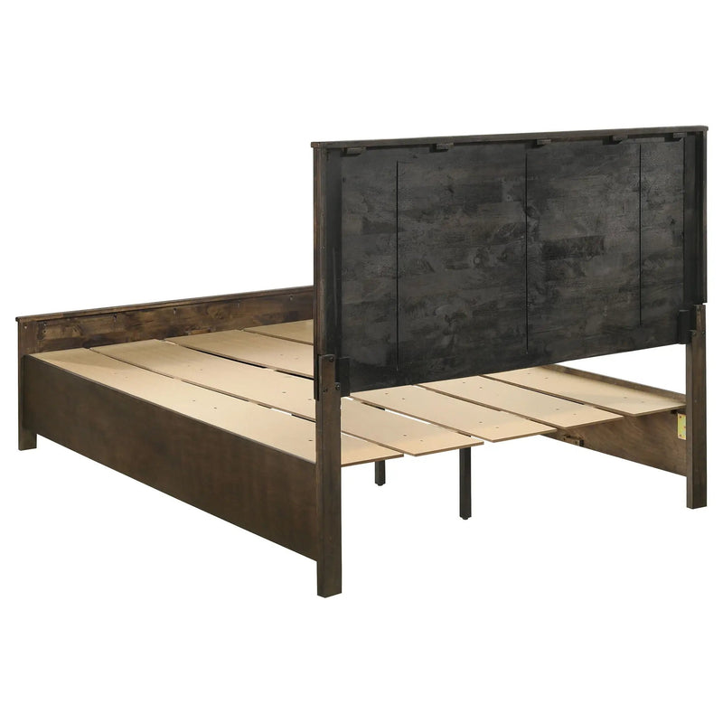Woodmont Wood Queen Storage Panel Bed Rustic Golden Brown by Unique Piece Furniture