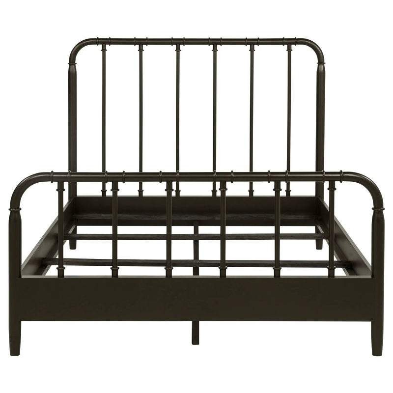Rocco All Wood Water Pipe Open Frame Full Bed Dark Bronze by Unique Piece Furniture