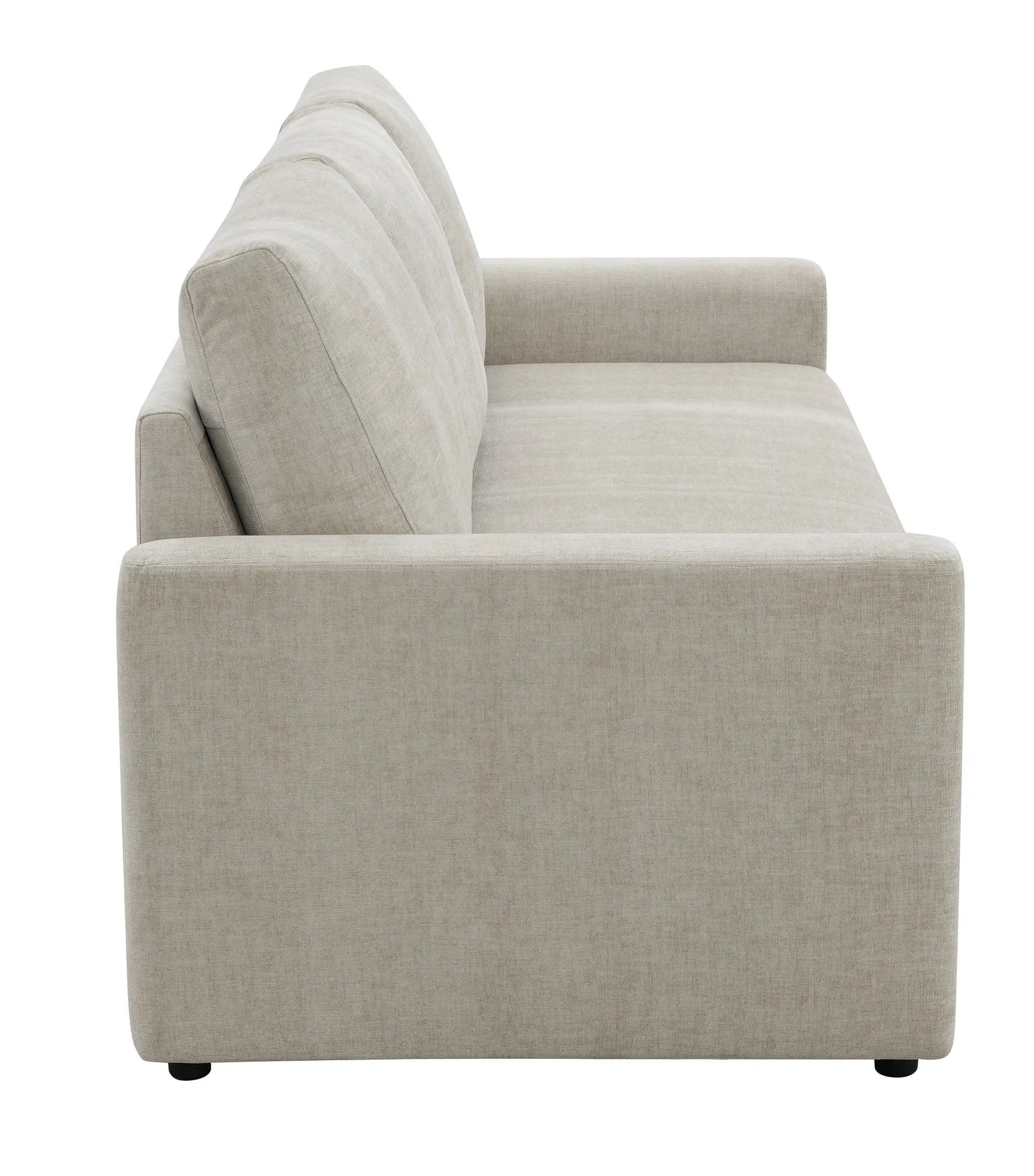 Leira Beige Linen Pull Out Sleeper by HouseOfZazla