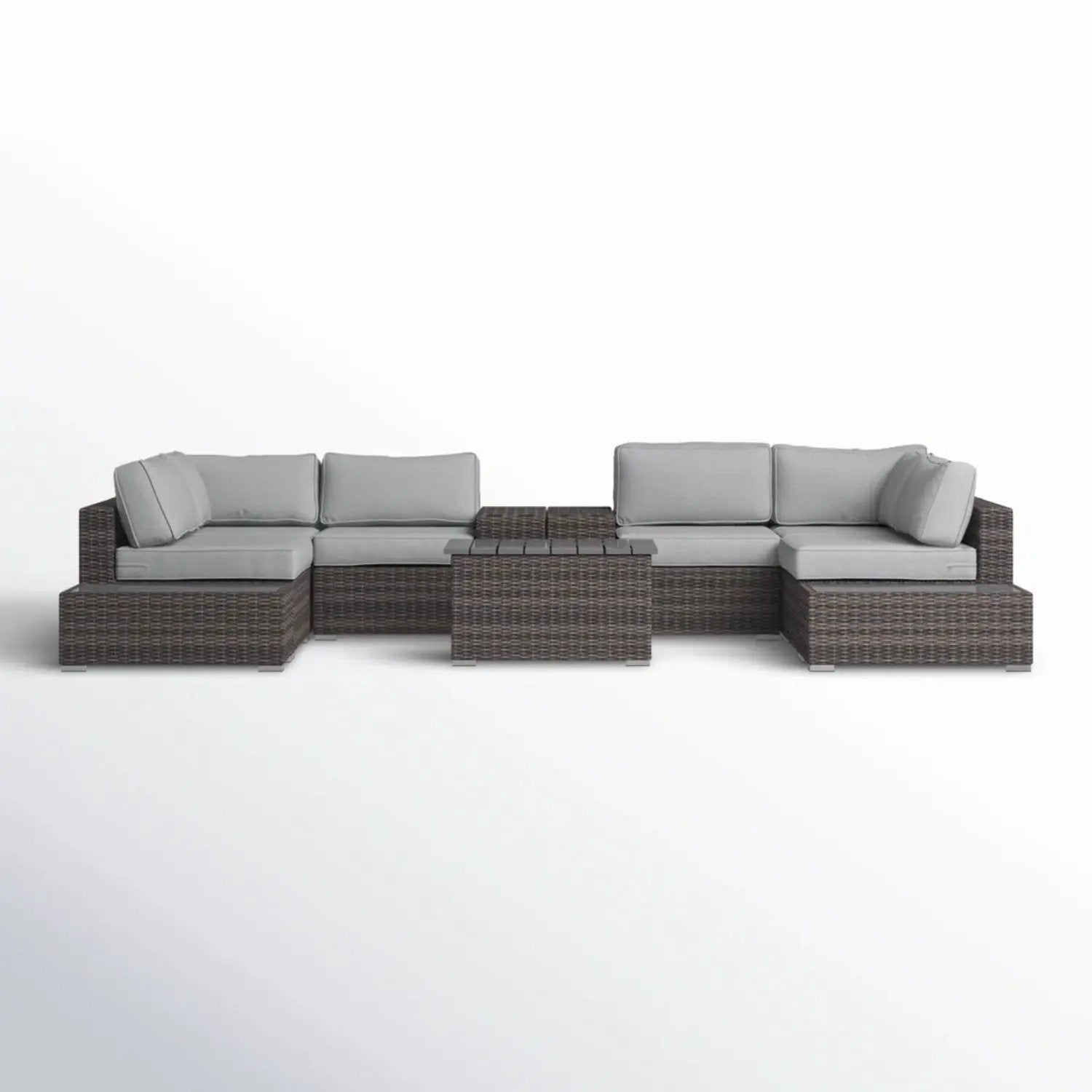 Wicker Sectional Seating Group With Cushions by HouseOfZazla