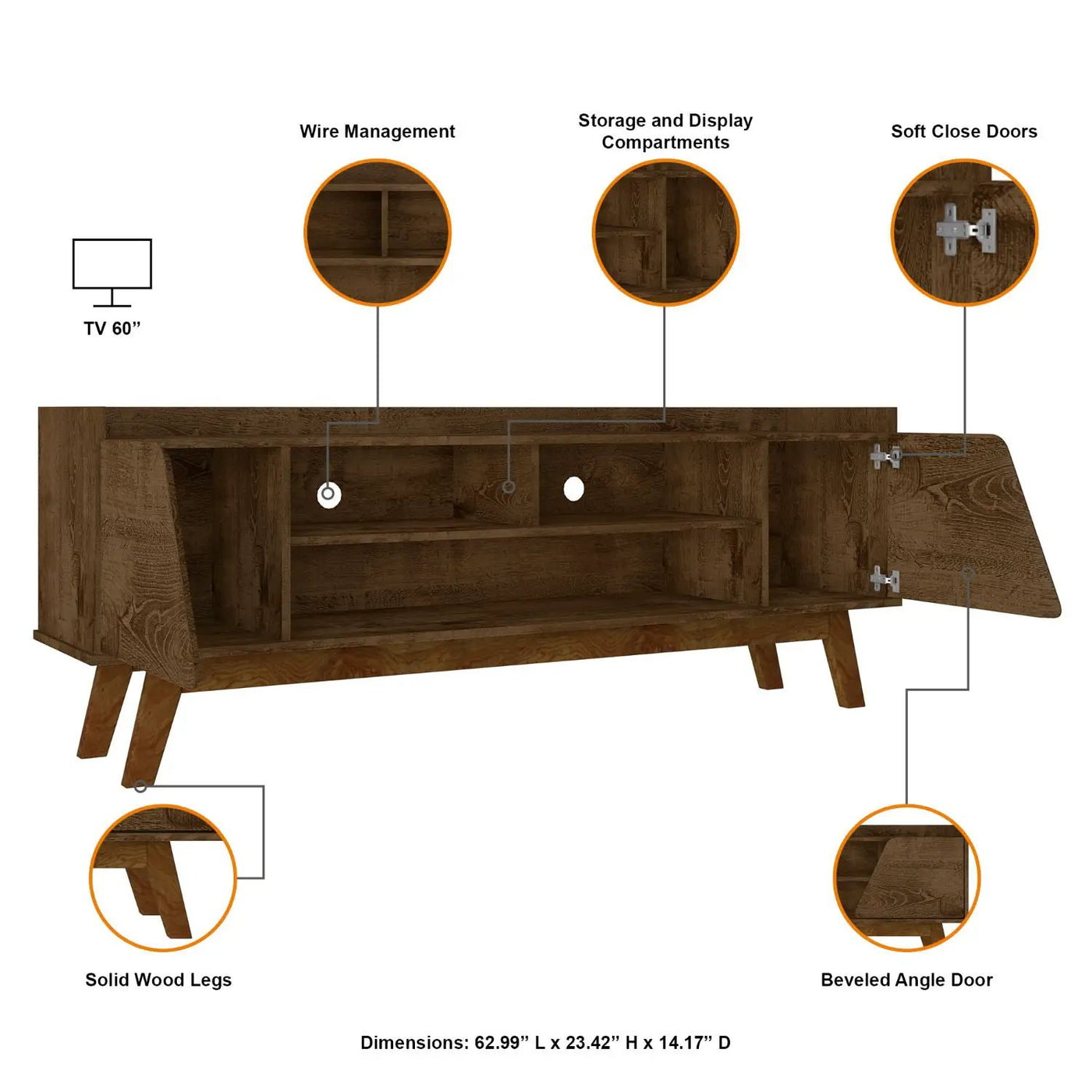 Marcus - TV Stand With 5 Shelves by HouseOfZazla