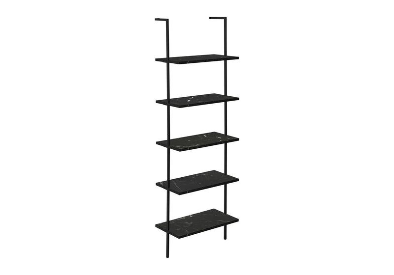 5-Tier Ladder Bookshelf with Marble Look for Office & Home by HouseOfZazla